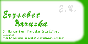 erzsebet maruska business card